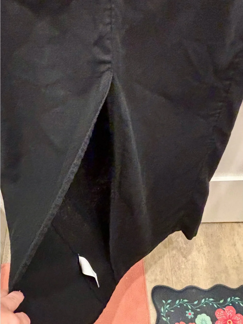 Abercrombie & Fitch Black Linen Blend Square Neck Maxi Sheath Dress